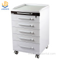 White Medical Mobile Dental Cabinet With Drawers